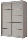 MIRJAN24 Kleiderschrank Lungo IV (mit zwei Schwebet&uuml;ren) 120x58x200 cm
