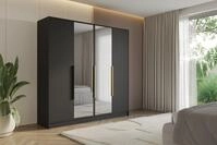 ALTDECOR Dreht&uuml;renschrank LESE (Kleiderschrank Garderobenschrank mit viel...