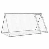vidaXL Kleintierstall, Kaninchenk&auml;fig Silbern 200x105x91 cm Verzinkter Stahl