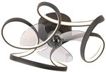 Qazqa Deckenventilator Mandy, (nicht austauschbare) LED, Schwarz, Design, Stahl,
