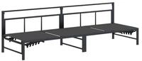 vidaXL Gartenliege Sonnenliege Schwarz 200 x 62 x 59,5 cm Textilene, 1 St.