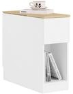 SoBuy Nachttisch FBT162, Nachtkommode, mit Stauraumregal und Schubladen, schmal,