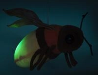 Uni-Toys Kuscheltier Gl&uuml;hw&uuml;rmchen - Mit Licht oder fluoreszierender Pl&uuml;sch - 17