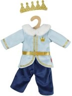 Heless Puppenkleidung Puppenoutfit ''Prinz Luka'' mit Krone und Pl&uuml;sch-Kragen, Gr.
