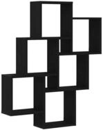 vidaXL Regal Wandregal Schwarz Eichen-Optik 78 x 15 x 93 cm Holzwerkstoff,...
