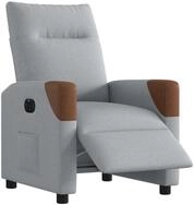 vidaXL Sessel Relaxsessel Elektrisch Hellgrau Stoff (1-St)