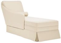 vidaXL Chaiselongue, Chaiselongue mit Nackenrolle und Rechter Armlehne Leinen