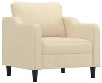 vidaXL Sessel, Loungesessel Creme 60 cm Stoff