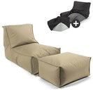 mokebo Sitzsack Der Sundowner (mit Hocker & Schutzh&uuml;lle), Bean Bag Outdoor f&uuml;r