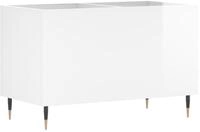 vidaXL Lowboard Plattenschrank Hochglanz-Wei&szlig; 74,5x38x48 cm Holzwerkstoff (1...