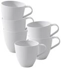 Villeroy & Boch Tasse Pura Kaffeetassen 150 ml 6er Set, 6-tlg., Porzellan