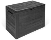 Kreher Kissenbox 'Wood' in Holz Optik, Anthrazit (Gr&ouml;&szlig;e w&auml;hlbar), Holzoptik