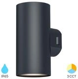 Braytron LED Wandleuchte LED Wandleuchte Au&szlig;en Zylinder Rund 2X 9W IP65 3in1...
