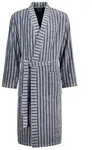 Caw&ouml; Herrenbademantel Streifen 5505 Kimono Velours, Kimono, 100% Baumwolle