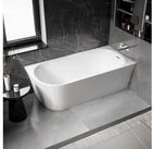 Bernstein Badewanne NORA CORNER Wei&szlig; gl&auml;nzend 170 x 80 cm, Eckbadewanne rechts