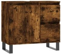 vidaXL Badkommode, Badschrank R&auml;uchereiche 65x33x60 cm Holzwerkstoff
