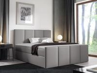 MIRJAN24 Boxspringbett Lars (Polsterkopfteil und Fu&szlig;teil, Matratze, Topper),...