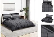 vidaXL Bettw&auml;sche Bettw&auml;sche-Set Dunkelgrau 240x220 cm Baumwolle