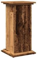 vidaXL Blumenst&auml;nder Postament mit Stauraum Altholz-Optik 31x30x60 cm...