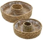 Spetebo Pflanzschale Seegras Pflanzring natur 34 / 27 cm (Set, 2 St., Anzahl),...