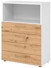 HAMMERBACHER Aktenschrank Regal 3OH 4 Sch&uuml;be wei&szlig;/Asteiche