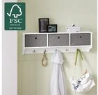 SoBuy Wandgarderobe FRG282, Wandregal, Schweberegal, Garderobenleiste, Flur,