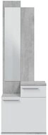 FORES HABITAT Garderobe in Beton-Grau/Artik-Wei&szlig; - 61x185x28 (BxHxT) grau