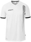 uhlsport Kurzarmshirt Sport-Shirt Impulse (100% Polyester) kurzarm weiss/schwarz