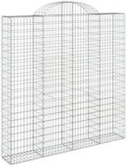 vidaXL Blumentopf Gabionen mit Hochbogen 5 Stk. 200x30x200/220cm Verzinktes...