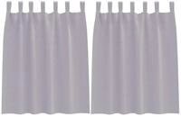 vidaXL Vorhang Verdunkelungs-Vorh&auml;nge mit Ringen 2 pcs Metallic Grau (2 St),