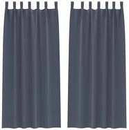 vidaXL Vorhang Verdunkelungs-Vorh&auml;nge mit Ringen 2 pcs Anthrazit 225 x 140 cm...