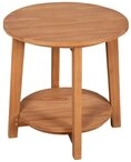 MR.DEKO Beistelltisch Milton rund &Oslash;50 cm Teakholz Natur f&uuml;r Garten und Balkon