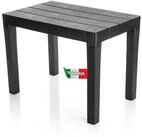BigDean Gartentisch Garten Beistelltisch in Schwarz wetterfester Campingtisch