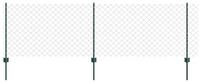 vidaXL Gartenzaun Kettenzaun mit Pfosten 25 x 0,8 m Feuerverzinkter Stahl Gr&uuml;n,