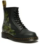 DR. MARTENS 1460 Schn&uuml;rboots Blockabsatz, Schn&uuml;rstiefelette mit floralem