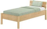 ERST-HOLZ Massivholzbett Metallfreies Einzelbett Eschenholz mit Rost 100 x 200...