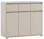 Kommode IKARUS, Cashmerebraun matt, 3 T&uuml;ren, 3 Schubladen
