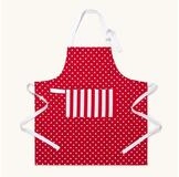 Homescapes Kochsch&uuml;rze Kochsch&uuml;rze Polka Dots rot-wei&szlig; aus 100% Baumwolle