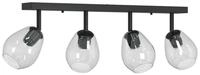 vidaXL Deckenleuchte Deckenstrahler Schwarz 73,5 x 13 x 26 cm Glas und Metall