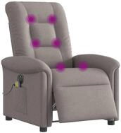 vidaXL Sessel Massagesessel Elektrisch Taupe Stoff (1-St)