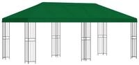 vidaXL Partyzelt Pavillon mit Seitenw&auml;nden 6 x 3 m Gr&uuml;n Polyester und Stahl...
