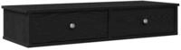 vidaXL Regal Wandregal mit Schubladen Schwarz 100x37,5x19 cm Holzwerkstoff,...