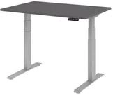 HAMMERBACHER Schreibtisch Schreibtisch el 120x80cm silber/grauaphit