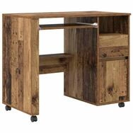 vidaXL Schreibtisch Tisch mit R&auml;dern Mit Rad Altholz 91 x 50 x 77 cm...