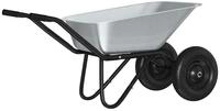 vidaXL Schubkarre Schubkarre Silber und Schwarz 137 x 60 x 65,5 cm Stahl,...
