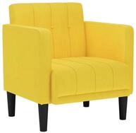 vidaXL Sessel Sessel mit Armlehnen Hellgelb 53 cm Stoff (1-St)