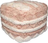Kayoom Pouf Bohist 225 50cm x 50cm, Strukturen mit Fransen und Quasten (1-St),