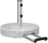 vidaXL Schirmhalter Sonnenschirmst&auml;nder Grau &Oslash; 45 x 37,5 cm Granit, 1 tlg.