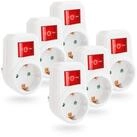 greate. 6x 1fach Steckdosenadapter mit Schalter - Zwischenschalter ohne Kabel