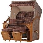 bene living Strandkorb Schleswig Pinie 2-Sitzer - PE mokka - Modell 556, BxTxH: